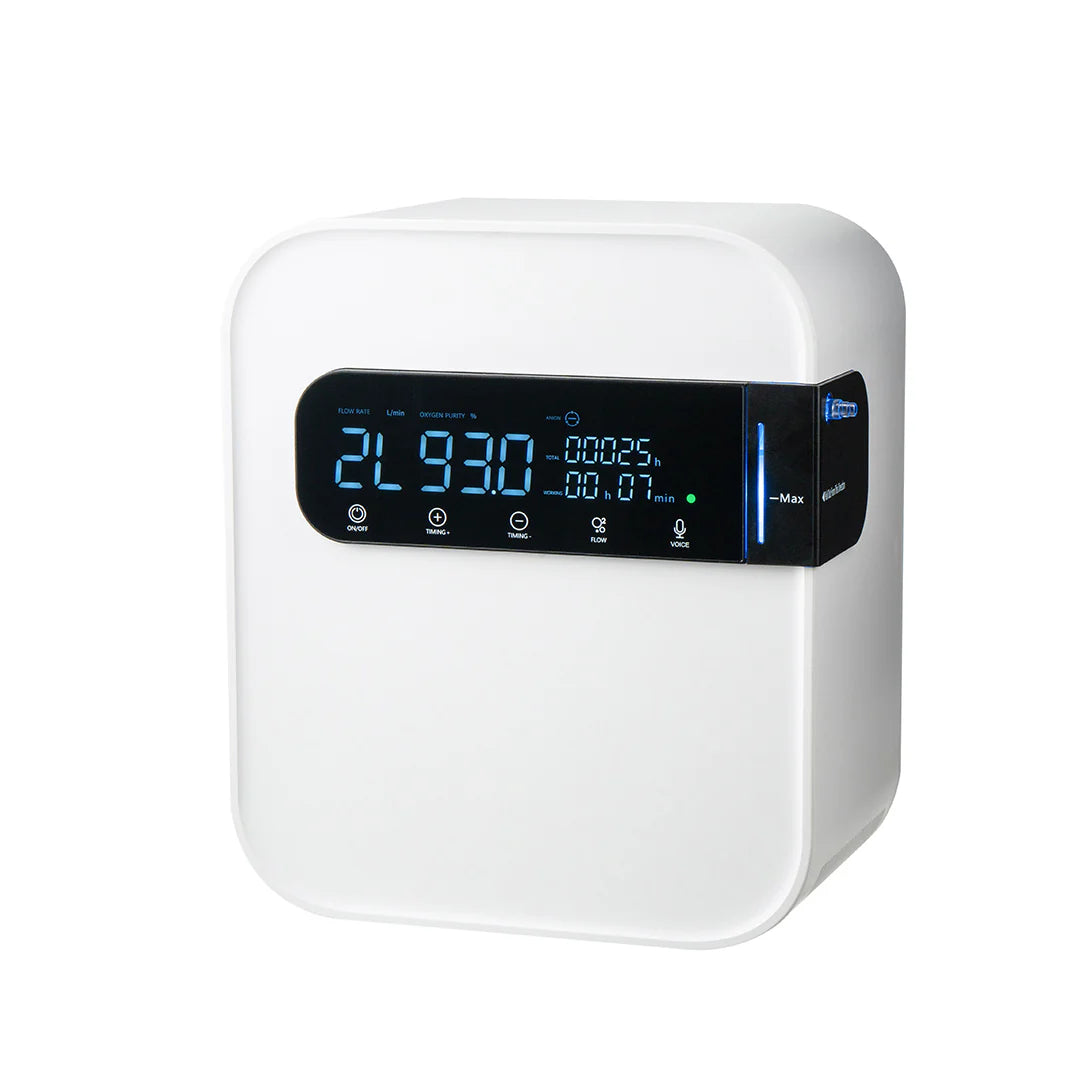Portable Oxygen Concentrator for Home, 2-7 L/min O₂ Flow Adjustable Oxygen Generator Device Machine 93% High O₂ Purity