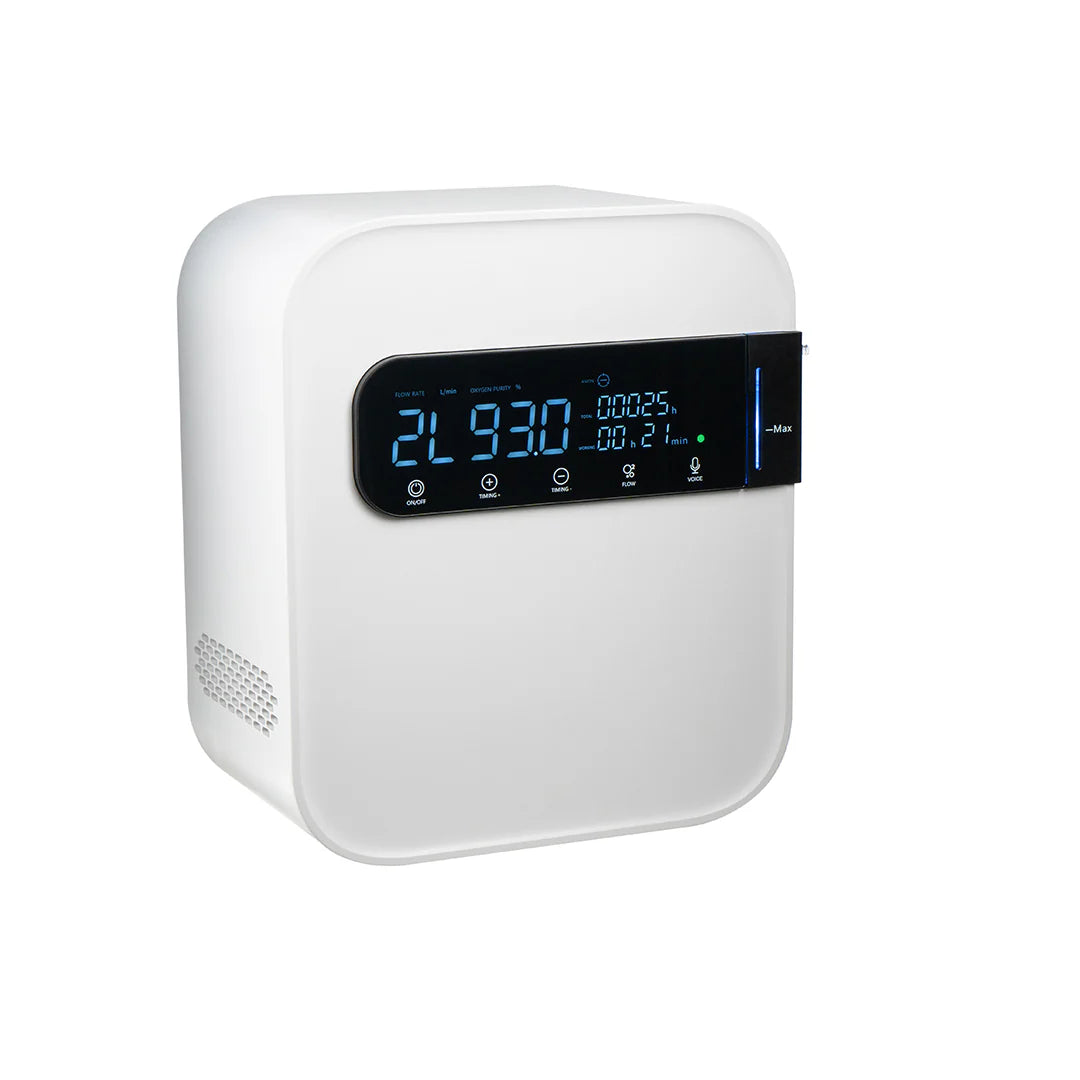 Portable Oxygen Concentrator for Home, 2-7 L/min O₂ Flow Adjustable Oxygen Generator Device Machine 93% High O₂ Purity
