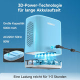 DEDAKJ Oxygen Concentrator with Battery, Portable 1.2 kg Oxygen Device, 90%±3% Adjustable (1-5 Gear) Pulse Oxygen Device 2-3 Hours Continuous Operation, Home and Travel